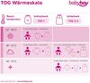 babybay Schlupfsack Organic Cotton mit Gurtschlitz, weiß Applikation Stern taupe Sterne weiß Bild 2