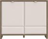 Forte MAREDA Kommode 115, Moderne Kommode mit Zwei Türen und Einlegeböden, Kaschmir/Beige, Valencia Eiche Dekor/Sand, 114,5 cm breit, 93,3 cm hoch, 41,9 cm tief Bild 3