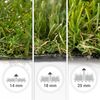 Paco Home Kunstrasen für Garten Balkon Terrasse Rasenteppich Indoor Outdoor Teppich Natürlich Weich Natur Optik Waschbar, Model:25mm, Größe:133x250 cm Bild 5