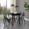 6er Set Esszimmerstuhl Brevik 83 x 54 x 48 cm Grau/Schwarz Bild 2