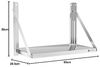 Royal Catering Hängeregal Wandbord klappbar 40 kg Wandregal 60x30 cm Edelstahl Küchenregal Bild 2