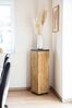 VIVANNO Blumenständer Podest Säule Dekosäule Recycling Holz, Hellbraun Bild 2
