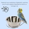 GarPet Napf 3er Set Edelstahlnapf zum Einhängen Vogelnapf Kaninchen Futter Napf Bild 5