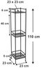 DanDiBo Standregal Schwarz Metall Schmal Stehend 3 Ebenen 110 cm Regal Küche Küchenregal 96485 Metallregal Eisen Modern Bild 3