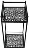 DanDiBo Standregal Schwarz Metall Schmal Stehend 3 Ebenen 110 cm Regal Küche Küchenregal 96485 Metallregal Eisen Modern Bild 5