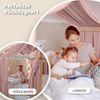 lilimaus Betthimmel Hausbetthimmel Baumwoll Musselin Betthimmel Kinder Hausbett 2er Set, Stilvolle Musselin-Deko für Kinderzimmer, ideal als Geschenkidee Bild 3