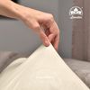 leevitex® Spannbettlaken Spannbettlaken Topperbezug Premium 170, Gummizug: rundum, extra schwere Ausführung, 180x200 - 200x220 cm, 100% Mako-Baumwolle Bild 4