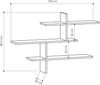 Dmora Regal Ixion 123 x 22 x 80,5 cm Weiß 4 Böden Bild 2