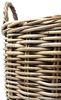 Kobolo Kaminholzkorb Rattankorb rund mit Leinenstoff 2er Set, aus Rattan Bild 5