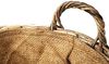 Kobolo Kaminholzkorb Rattankorb rund mit Leinenstoff 2er Set, aus Rattan Bild 3