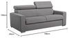 Vente-unique - Schlafsofa 3-Sitzer - Liegefläche: 140 cm - Matratzenhöhe: 18 cm - Stoff - Grau - VIZIR Bild 3