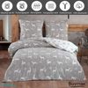 Buymax Bettwäsche, Biber, 3 teilig, 200x220 cm Flanell 100% Baumwolle Winterbettwäsche mit Reißverschluss Bild 2