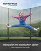 Songmics Federloses Trampolin, elastische Seile, Sicherheitsnetz mit Reißverschluss, Glasfaserstangen, dschungelgrün, Ø 305 cm Bild 2