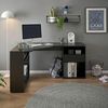 BC 3155 Eckschreibtisch in Schwarz - Moderner Bürotisch Computertisch mit großer Arbeitsfläche und viel Stauraum - 150 x 74 x 50 cm (B/H/T) Bild 4