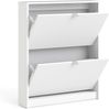 Schuhschrank mit zwei Türen, Farbe Weiß, 70,3 x 85,2 x 16,55 cm Bild 4
