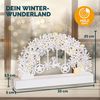 Monzana Schwibbogen Schneeflocken Holz Weiß LED Beleuchtet Weihnachten Deko Weihnachtsbogen Lichterbogen Bild 5