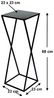 DanDiBo Blumenhocker Metall Schwarz Eckig 68 cm Blumenständer Beistelltisch 437 Blumensäule Modern Pflanzenständer Pflanzenhocker Bild 2