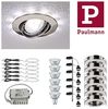 6er Set Einbauleuchtenn Eisen gebürstet kaltweiss 6x 4,5W LED GU10 + 6x1W LED Ring 6400K 18552 Bild 2