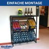 DanDiBo Getränkekistenregal 6 Kisten mit Ablage Metall Stabil 96435 100 cm Getränkekistenhalter Getränkekistenständer Bild 5