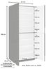 Garderobenschrank >Piacenza< in Weiß-Hochglanz - 81x168x38cm (BxHxT) Bild 3