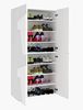 Garderobenschrank >Piacenza< in Weiß-Hochglanz - 81x168x38cm (BxHxT) Bild 2