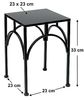 DanDiBo Blumenhocker Metall Schwarz Eckig 33 cm Blumenständer Blumensäule 96449 M Pflanzenhocker Modern Bild 2