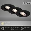 Di-Ka LED Einbauleuchte Kulana 3er Set schwarz-matt Ø 9 cm 4,9 W warmweiß Bild 2