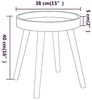 vidaXL Beistelltisch Grau 38x38x40 cm Holzwerkstoff Massivholz Kiefer 345605 Bild 3