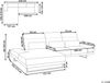 Beliani 'IKAST' Ecksofa, Cord beige, linksseitig, 320 x 214 x 105 cm Bild 3