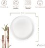 wisefood Einwegteller Zuckerrohr Teller - 26 cm (rund, weiß) Bagasse, (100 St) Bild 3