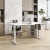 HOME DELUXE Höhenverstellbarer Schreibtisch ELMO inkl. PC-Halterung Weiß - 120 x 60 cm Bild 2