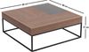 Hanah Home Stylish Walnut Coffee Table, 90 x 90 x 37 cm | 100% Melamine Coated Chipboard with Metal Legs | Perfect for Modern Living Rooms & Cozy Spaces Bild 2