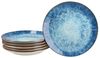 MamboCat Frühstücksteller Marina 6er Set Kuchenteller Porzellan 6 Pers blaue Dessert-Teller Bild 2
