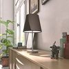 2er Set Tischleuchte, Textil schwarz, nickel matt, H 32 cm Bild 5