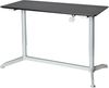Seville Classics Airlift 137 cm pneumatisch höhenverstellbarer mobiler Steh-Sitz-Tisch (74,4 bis 110,4 cm H), espresso Bild 2