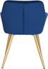 WOLTU 4 x Esszimmerstühle 4er Set Esszimmerstuhl Küchenstuhl Polsterstuhl Design Stuhl mit Armlehnen, mit Sitzfläche aus Samt, Gestell aus Metall, Gold Beine, Blau, BH232bl-4 Bild 5