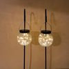 Solar Steckleuchte Hängeleuchte für außen SMART GLOBE | 2er Set Crackle Balls Dekoleuchte Bruchglas-Kugel | Leuchtsticks Stecklichter | AKKU IP44 wetterfest 102314 Bild 3