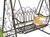 DanDiBo Hollywoodschaukel Metall 2 Sitzer Antik Vintage 1868 Schmiedeeisen Gartenschaukel Garten Bild 2