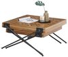 AKONI Beistelltisch 2er Set, Teak-Holz recycelt - Hochwertiges Couchtisch Set mit filigranem Metallgestell - 80 x 43 x 80 cm (B/H/T) Bild 3