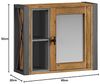 Bad Spiegelschrank Detroit aus recycelter Pinie mit Metall grau Bild 3