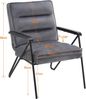 M MCombo Grau Relaxsessel, bequemer Polstersessel, moderner Wohnzimmerstuhl, Fernsehsessel, Samt, 4750-1 (ohne Hocker) Bild 3