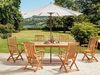 Gartentisch Set mit Schirm MAUI II Akazienholz 160 220x100x74 cm Heller Holzfarbton Bild 2