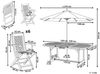 Gartentisch Set mit Schirm MAUI II Akazienholz 160 220x100x74 cm Heller Holzfarbton Bild 3