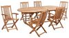 Gartentisch Set mit Schirm MAUI II Akazienholz 160 220x100x74 cm Heller Holzfarbton Bild 4