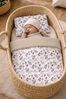 Babynest Nestchen Baby Set für Neugeborene – 5-teilig – Kuschelnest aus 100% Baumwolle & Waffelpique – Babykokon tragbar – für Babybett, Kinderbett & Kinderwagen – OEKO-TEX - Zweige und Sand Bild 5