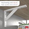 SO-TECH® Wandregalhalter Schwerlastkonsole Schwerlastwinkel Regalwinkel Wandkonsole, Spar-Set 2-tlg, Stahl, Tragkraft 75 kg / Paar, 295 x 215 mm weiß Bild 3