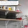 SO-TECH® Wandregalhalter Schwerlastkonsole Schwerlastwinkel Regalwinkel Wandkonsole, Spar-Set 2-tlg, Stahl, Tragkraft 75 kg / Paar, 295 x 215 mm weiß Bild 2