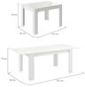 Dmora - Ausziehbarer Tisch Corbara, Küchenkonsole, Esstisch mit Verlängerung, Ausziehbares Küchenregal, Made in Italy, 137x90 h79 cm, Glänzendes Weiß Bild 2