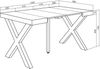 Skraut Home | Ausziehbarertisch | Multifunktionaler ausziehbarer | 140 | Für 6 Gäste | Massivholz Beine | Moderner Stil | Weiß Bild 3