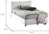 Talamo Italia - Agata Doppelbett, Bettkasten mit Stoffbezug, 100 % Made in Italy, Öffnung vorne, inklusive Matratze 120x200 cm, Weiß Bild 2